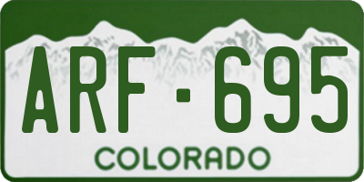 CO license plate ARF695