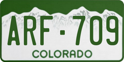 CO license plate ARF709