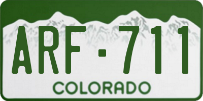 CO license plate ARF711