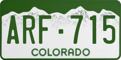 CO license plate ARF715