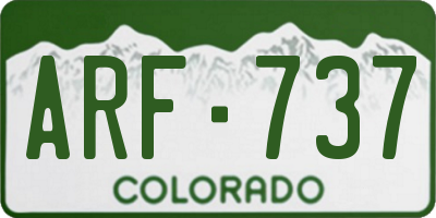 CO license plate ARF737