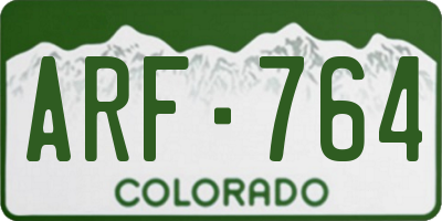 CO license plate ARF764