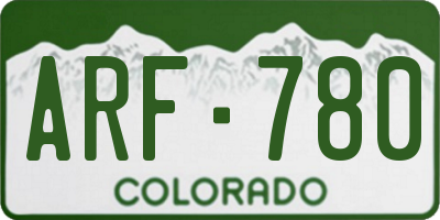 CO license plate ARF780