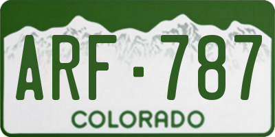 CO license plate ARF787