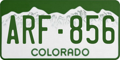 CO license plate ARF856