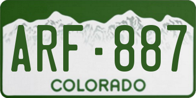 CO license plate ARF887