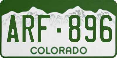 CO license plate ARF896