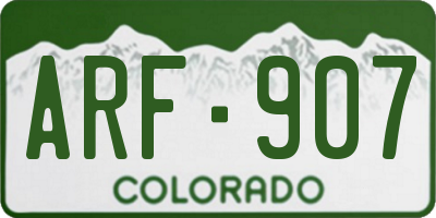 CO license plate ARF907