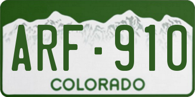 CO license plate ARF910