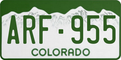 CO license plate ARF955