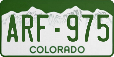 CO license plate ARF975