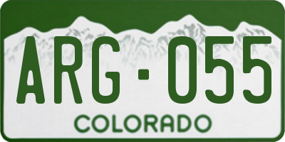 CO license plate ARG055