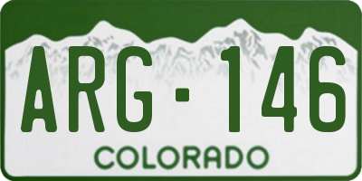 CO license plate ARG146