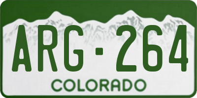 CO license plate ARG264