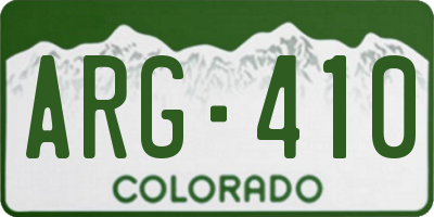 CO license plate ARG410
