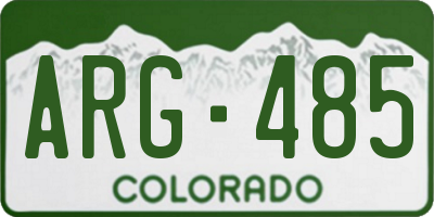 CO license plate ARG485