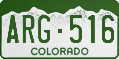 CO license plate ARG516