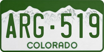 CO license plate ARG519