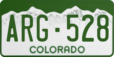 CO license plate ARG528
