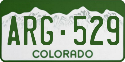 CO license plate ARG529