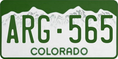 CO license plate ARG565