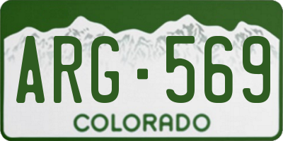CO license plate ARG569