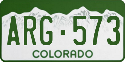 CO license plate ARG573