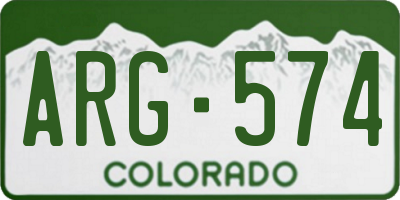 CO license plate ARG574