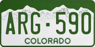 CO license plate ARG590