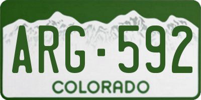 CO license plate ARG592