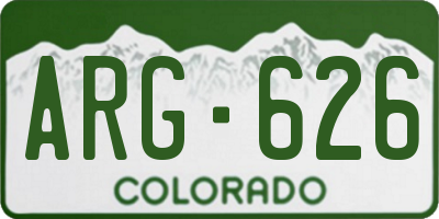 CO license plate ARG626
