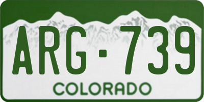 CO license plate ARG739