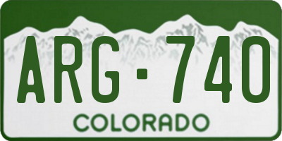 CO license plate ARG740