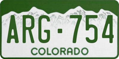 CO license plate ARG754