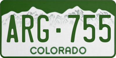 CO license plate ARG755