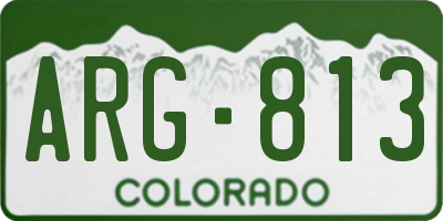 CO license plate ARG813