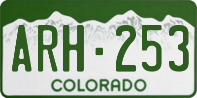 CO license plate ARH253