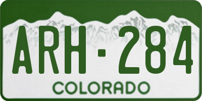 CO license plate ARH284