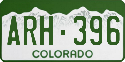 CO license plate ARH396