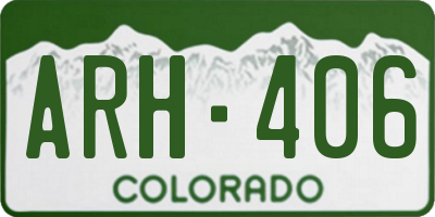 CO license plate ARH406