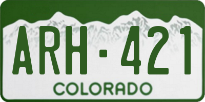 CO license plate ARH421
