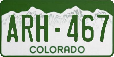 CO license plate ARH467