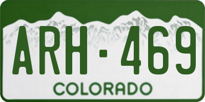 CO license plate ARH469
