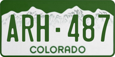 CO license plate ARH487