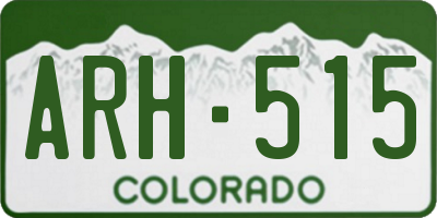 CO license plate ARH515