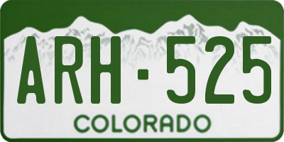 CO license plate ARH525