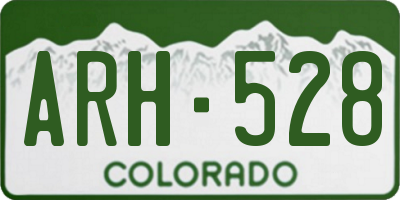 CO license plate ARH528
