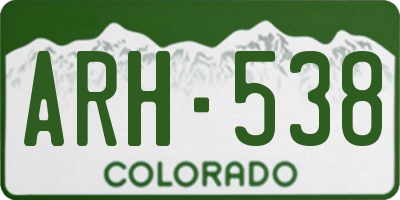 CO license plate ARH538