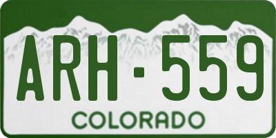 CO license plate ARH559