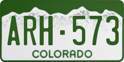 CO license plate ARH573